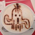 Pampas art latte