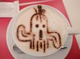 Pampas art latte