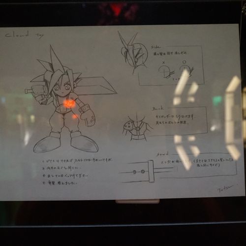 FFVII Artwork showing Cloud in chibi style