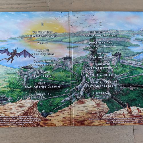 Inside of the vinyl album box