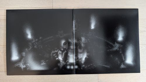 Inside of the vinyl album box