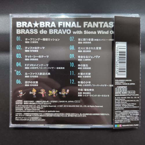 Back cover of the CD album box