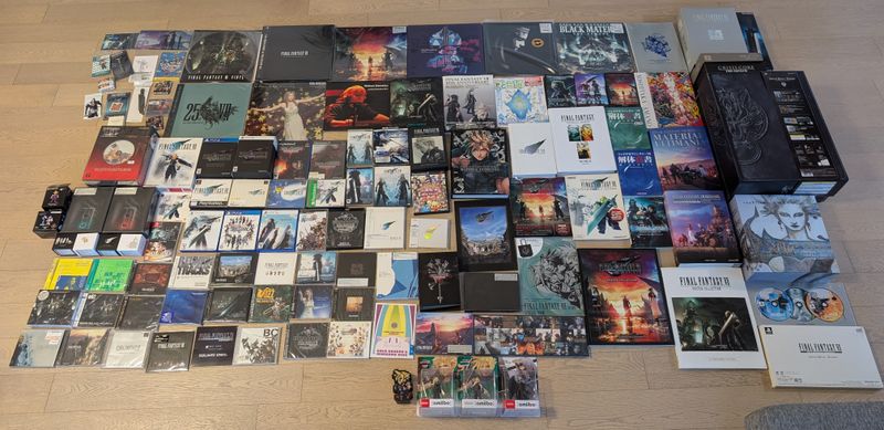 Une photo de toute ma collection Final Fantasy 7