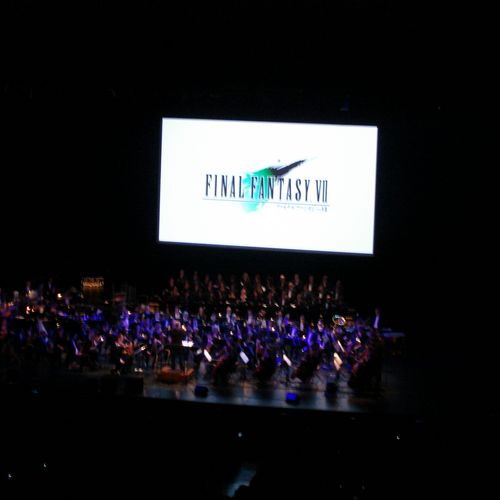 Final Fantasy VII logo shown during the concert
