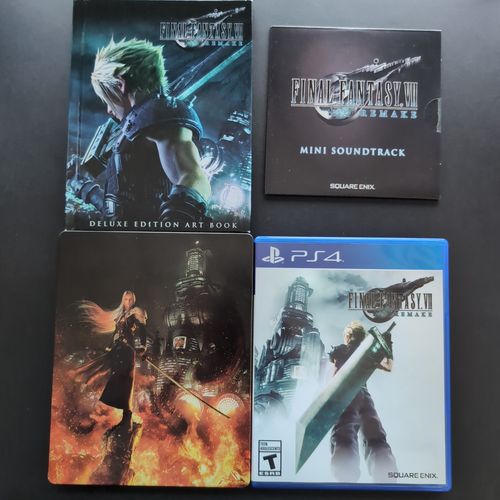 Artbook, mini soundtrack, steel book and game front