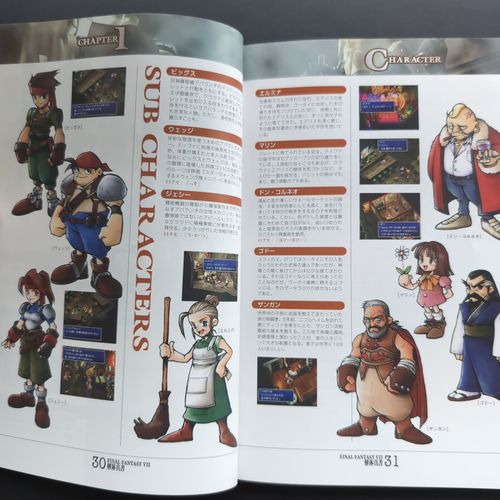 Two open pages from the inside of the book, showing sub-characters.