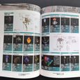 Two open pages from the inside of the book, showing different monsters and their characteristics.