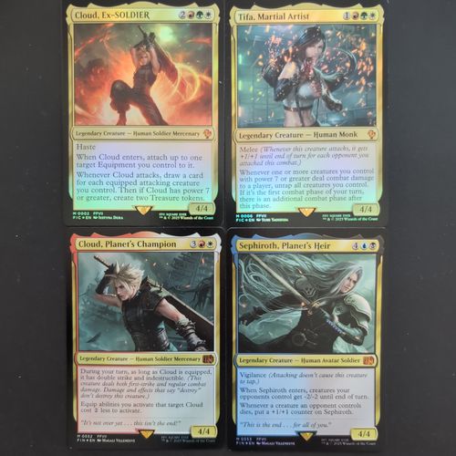 4 MTG FF7 cards