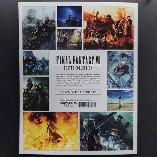 Back cover of the book with poster previews.
