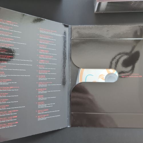 Inside of the CD album box showing a special CD