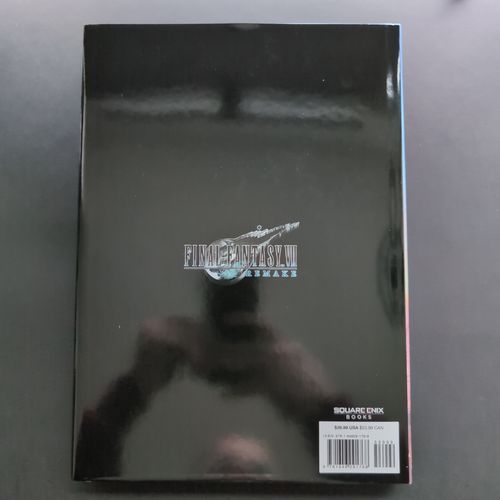 Back cover of the book showing the Final Fantasy VII Remake logo.