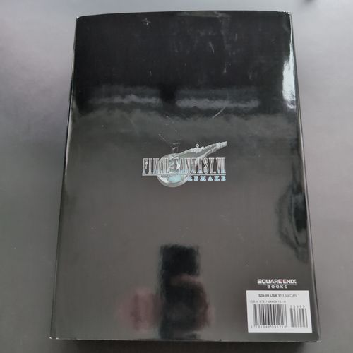 Back cover of the book showing the Final Fantasy VII Remake logo.
