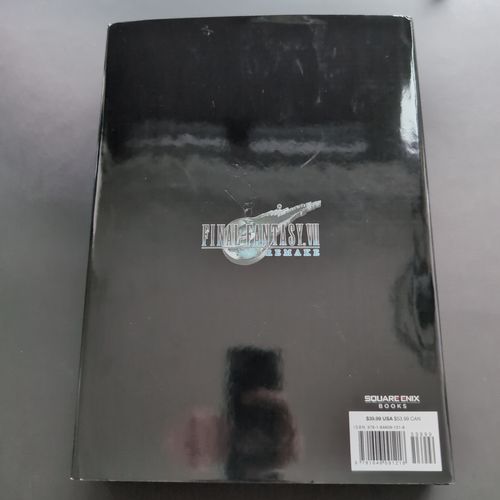 Back cover of the book showing the Final Fantasy VII Remake logo.