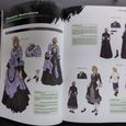 Two open pages from the inside of the book showing Cloud in his gorgeous dress.