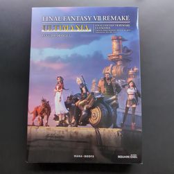 Couverture avant du livre avec Cloud sur sa moto, Red XIII, Aerith, Barret et Tifa, avec Midgar en arrière-plan.