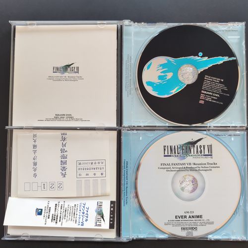 Inside of the CD album boxes showing the CD