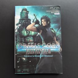 Front cover of the book featuring Zack and Midgar.