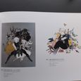 Open page from the inside of the exhibition book showing several illustrations.